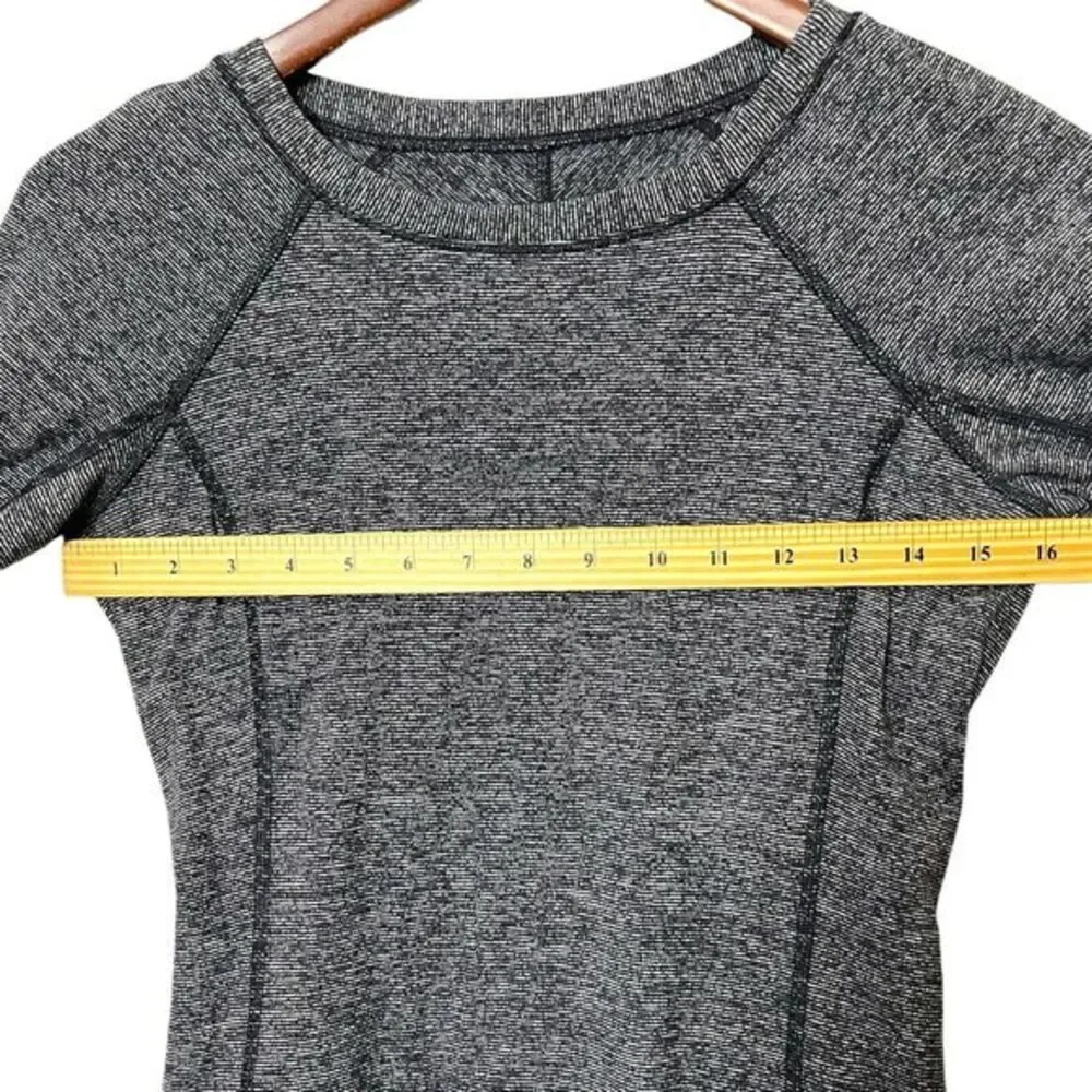 Lululemon Race Your Pace Long Sleeve Shirt In Wee‎ Stripe Heathered Black Size 4
